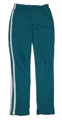 Smaragdové legíny s proužky 