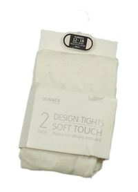 Nové - 2x smetanové silonky se srdíčky  Dunnes