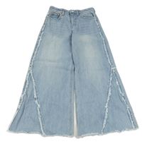 Modré wide leg rifle H&M