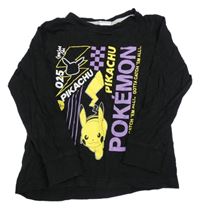 Čierne tričko s Pikachu