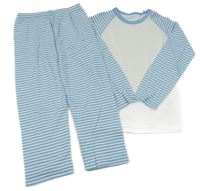 Bielo-modré pruhované pyžama