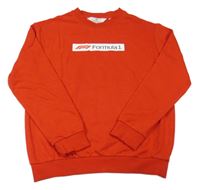 Červená mikina s nápisom H&M