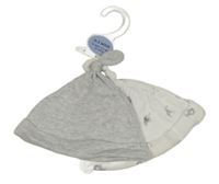 Nové - 2x bavlněná čepice - bílá se zvířátky+ šedá Matalan