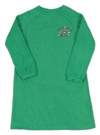 Zelené teplákové šaty s potlačou F&F