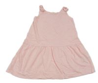 Bielo-neónově ružové pruhované šaty H&M