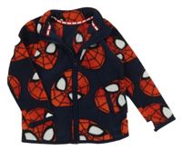 Tmavomodrá propínací fleecová mikina se Spidermany Marvel