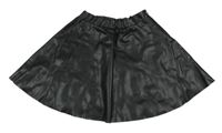 Čierna koženková sukňa so zipsom H&M