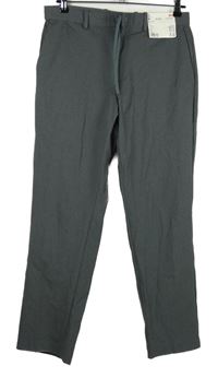 Nové - Pánské šedé společenské kalhoty Uniglo vel. 30-33