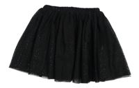 Čierna trblietavá tylová sukňa F&F