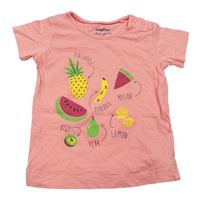 Ružové tričko s ovociem Lupilu