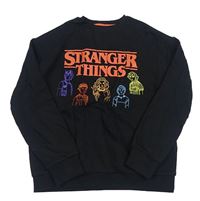 Černá mikina s potiskem - Stranger things