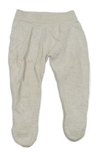 Světlebéžové 3D puntíkaté pletené polodupky H&M