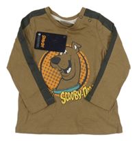 Nové - Hnědo-tmavošedé triko - Scooby doo 