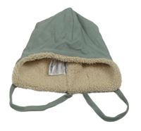 Zelenošedá zateplená čepice