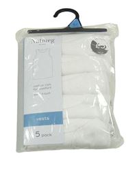 Nové - 5x bílý nátělník Nutmeg