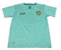 Mátové žíhané sportovní tričko s nášivkou 