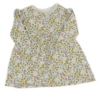 Bílo-barevné květované teplákové šaty s MiffyM Tu