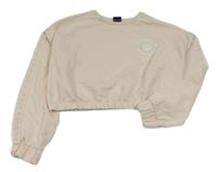 Svetloružová crop mikina s potlačou George