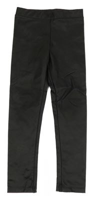 Černé koženkové legíny H&M