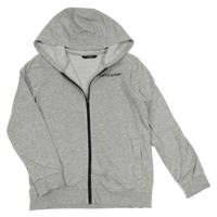 Sivá melírovaná prepínaci mikina s písmenky a kapucňou George