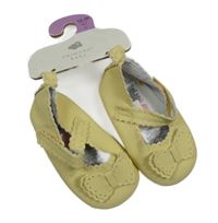 Nové - Vanilkové koženkové cápačky s mašlou Primark vel. 21