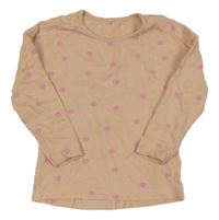 Svetloružové bodkovaná é tričko George