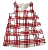 Bielo-červené kockované šaty F&F