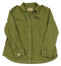 Khaki rifľová košeľová bunda so cvokmi  KIDS ONLY