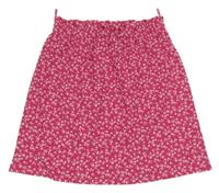 Fuchsiová květovaná sukně C&A