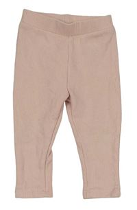 Světlerůžové žebrované tepláky Primark