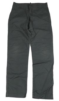 Sivé plátenné nohavice H&M