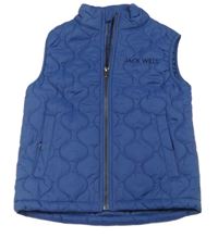 Modrá šusťáková prošívaná zateplená vesta Jack Wills
