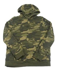 Khaki-béžová army mikina s kapucí M&S