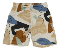 Bílo-barevné vzorované kraťasy H&M