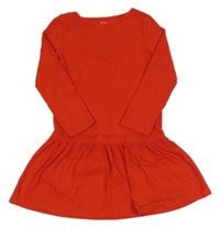 Červené rebrované šaty Tchibo