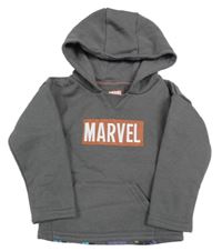 Šedá mikina s Avengers a kapucí Marvel 