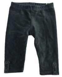 Tmavosivé zamatové rebrované tregíny