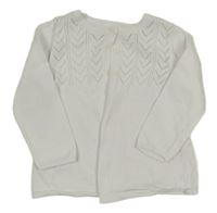 Biely ažurový prepínaci sveter Topomini