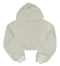Biela crop mikina s kapucňou Shein