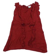 Červené pletené šaty s volánikmi Hust and Claire