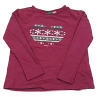 Purpurové tričko so srdiečkom Pepperts