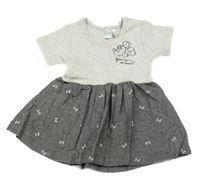 Sivo-tmavosivá šatová tunika s Minnií Disney