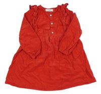 Červené menšestrové šaty s volánikmi Primark