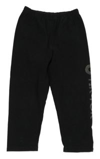 Čierne capri legíny s nápisom