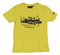 Žlté tričko s potlačou