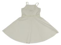 Smotanové vzorované šaty s madeirou Primark