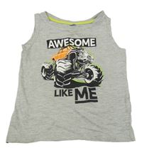 Sivé tielko s monster truckem