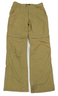 Béžové šusťákové outdoorové kalhoty Schoffel