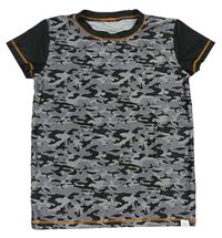 Sivo-čierne army UV tričko Harry Bear