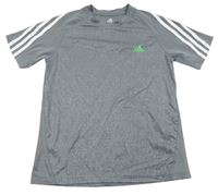 Šedé vzorované funkční sportovní tričko Adidas